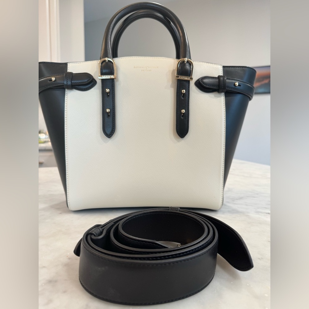 NWOT Aspinal of London Marylebone medium tote bag with optional strap - Picture 5 of 8